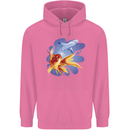 Great White Shark vs Goldfish Mens 80% Cotton Hoodie Azelea