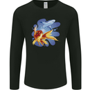 Great White Shark vs Goldfish Mens Long Sleeve T-Shirt Black