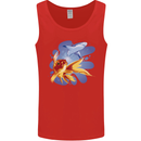 Great White Shark vs Goldfish Mens Vest Tank Top Red