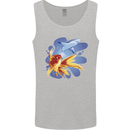 Great White Shark vs Goldfish Mens Vest Tank Top Sports Grey