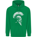 Greek Roman Spartan Helmet Gym Bodybuilding Mens 80% Cotton Hoodie Irish Green