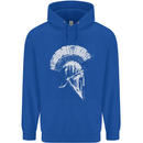 Greek Roman Spartan Helmet Gym Bodybuilding Mens 80% Cotton Hoodie Royal Blue