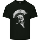 Greek Roman Spartan Helmet Gym Bodybuilding Mens Cotton T-Shirt Tee Top Black