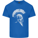 Greek Roman Spartan Helmet Gym Bodybuilding Mens Cotton T-Shirt Tee Top Royal Blue