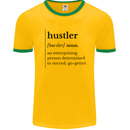 Hustler Definition Entrepreneur Hustle Mens Ringer T-Shirt Gold/Green