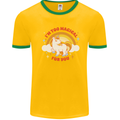 Unicorn Im Too Magical For You Mens Ringer T-Shirt Gold/Green