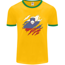 Torn Slovenia Flag Slovenian Day Football Mens Ringer T-Shirt FotL Gold/Green