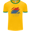Torn Armenia Flag Armenian Day Football Mens Ringer T-Shirt FotL Gold/Green