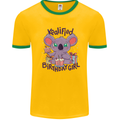 Koalified Birthday Girl 3rd 4th 5th 6th 7th 8th 9th Mens Ringer T-Shirt Gold/Green