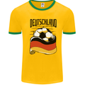 Deutschland Football Germany German Soccer Mens Ringer T-Shirt Gold/Green