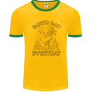 Koala Bear Earth Day Everyday Climate Change Mens Ringer T-Shirt Gold/Green