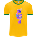 Psychedelic Magic Mushrooms LSD Mens Ringer T-Shirt FotL Gold/Green