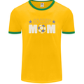 Soccer Mum Mom Mens Ringer T-Shirt FotL Gold/Green