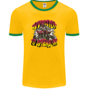 Quad Biking Adrenaline ATV Biker Off Road Mens Ringer T-Shirt FotL Gold/Green