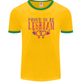 Proud to Be a Lesbian LGBT Gay Pride Day Mens Ringer T-Shirt FotL Gold/Green