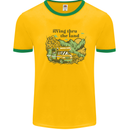 RVing Thru the Land RV Motorhome Camping Mens Ringer T-Shirt Gold/Green