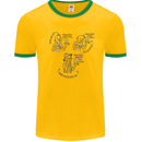 Archaeologist Glass Funny Archaeology Mens Ringer T-Shirt Gold/Green