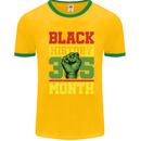 Black History Month Lives Matter African Mens Ringer T-Shirt Gold/Green