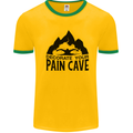 Swimming Pain Cave Swimmer Swim Mens Ringer T-Shirt Gold/Green