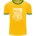 Pirates For Life Sailor Sailing Mens Ringer T-Shirt FotL Gold/Green