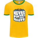 Never Forget Your Roots African Black Lives Matter Mens Ringer T-Shirt Gold/Green