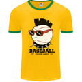 Baseball Punk Rocker Mens Ringer T-Shirt Gold/Green