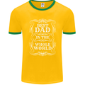 Best Dad in the Word Fathers Day Mens Ringer T-Shirt FotL Gold/Green