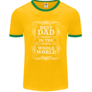Best Dad in the Word Fathers Day Mens Ringer T-Shirt FotL Gold/Green