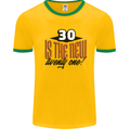 30th Birthday 30 is the New 21 Funny Mens Ringer T-Shirt Gold/Green