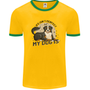 Life Isnt Perfect But My Dog is Mens Ringer T-Shirt Gold/Green