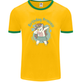 Unicorn Birthday Princess 4th 5th 6th 7th 8th Mens Ringer T-Shirt FotL Gold/Green