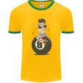 8-Ball Pinup Pool Mens Ringer T-Shirt FotL Gold/Green