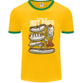 Types of Hot Dogs Fast Food Funny Mens Ringer T-Shirt FotL Gold/Green