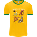 Octopus Species Scuba Diving Ocean Mens Ringer T-Shirt FotL Gold/Green