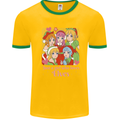 Anime A Girl Who Loves Elves Christmas Xmas Mens Ringer T-Shirt Gold/Green