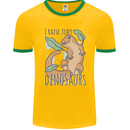 I Raise Tiny Dinosaurs Lizards Chameleon Mens Ringer T-Shirt FotL Gold/Green