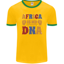My DNA Juneteenth Black Lives Matter African Mens Ringer T-Shirt FotL Gold/Green