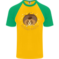 Beagle Bagel Funny Dog Mens S/S Baseball T-Shirt Gold/Green