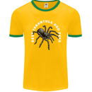 Tarantula Dad Funny Spider Mens Ringer T-Shirt FotL Gold/Green