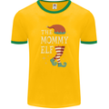 The Mommy Elf Funny Christmas Xmas Mens Ringer T-Shirt FotL Gold/Green