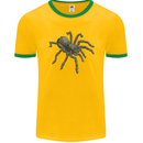 A Tarantula Spider Mens Ringer T-Shirt FotL Gold/Green