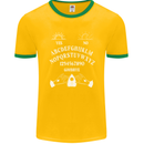 Ouija Board Voodoo Dark Black Magic Mens Ringer T-Shirt FotL Gold/Green