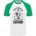 Cows Have Hooves Because They Lack Toes Mens S/S Baseball T-Shirt White/Green