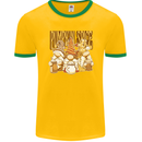 Pumpkin Spice Gnomes Halloween Mens Ringer T-Shirt FotL Gold/Green