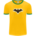 A Glowing Bat Vampires Halloween Mens Ringer T-Shirt FotL Gold/Green