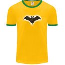 A Glowing Bat Vampires Halloween Mens Ringer T-Shirt FotL Gold/Green