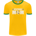 Football Mum Mom Mens Ringer T-Shirt FotL Gold/Green