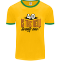 40th Birthday 40 is the New 21 Funny Mens Ringer T-Shirt Gold/Green