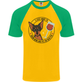 Wine With My Min Pin Miniature Pinscher Dog Mens S/S Baseball T-Shirt Gold/Green