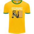 I Lift Heavy Weights All Day Funny Forklift Driver Mens Ringer T-Shirt FotL Gold/Green